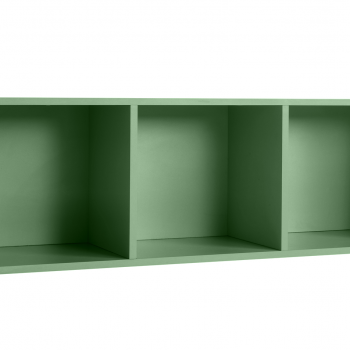 Libreria cubotto triplo Crazy verde papua L.125,1 cm
